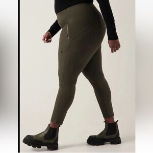 Athleta Headlands Hybrid Cargo II Tight Leggings Army Green Women's Plus Size 24